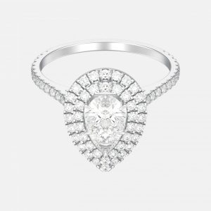 Rhombus Diamond Ring 18k White Gold